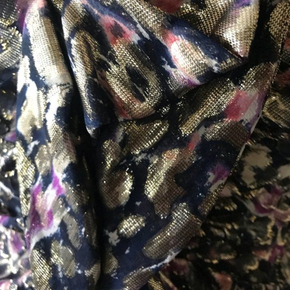 Elie Tahari Nia Metallic Jacquard Ruffle Bustier - Picture 13 of 13